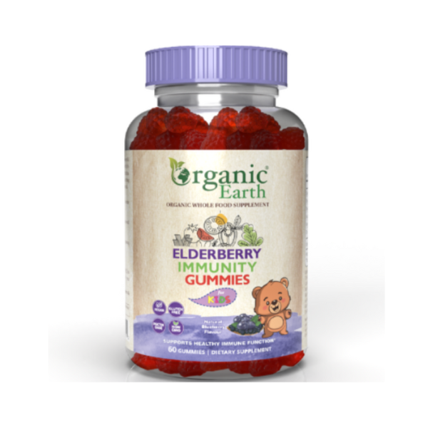 Organic Earth Elderberry Immunity Gummies for Kids 60’s