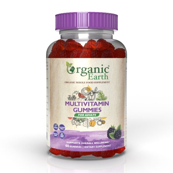 Organic Earth Mutivitamin Adult Gummies 60s
