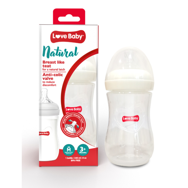 Love Baby Natural Feeding Bottle Medium Flow 240ml