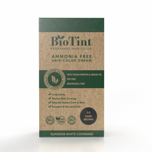 Biotint Permanent Hair Color 3.0 Dark Brown 1s