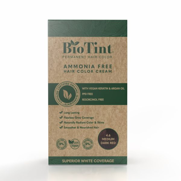 Biotint Permanent Hair Color 4.6 Medium Dark Red 1s