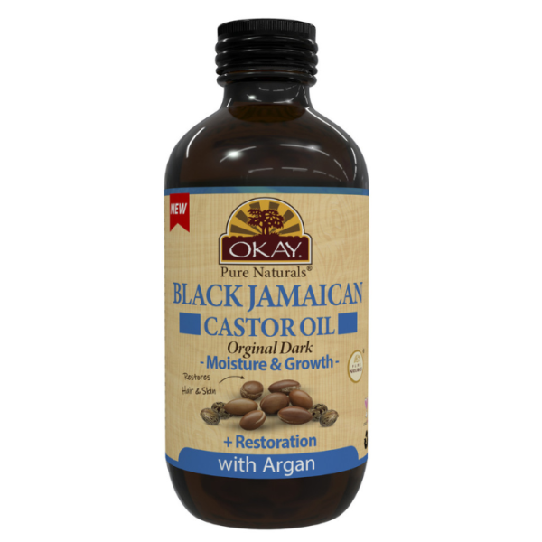 Okay Pure Naturals Black Jamaican Castor Oil with Argan 4oz