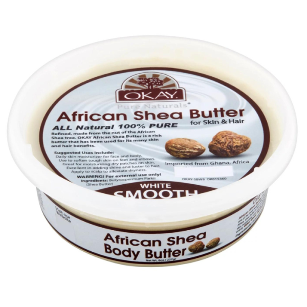 Okay Pure Naturals African Shea Butter Skin & Hair - White 8oz