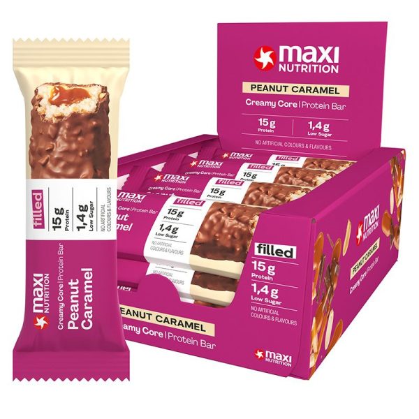 Maxi Nutrition Bar Peanut Caramel 45G - Box of 12 pcs