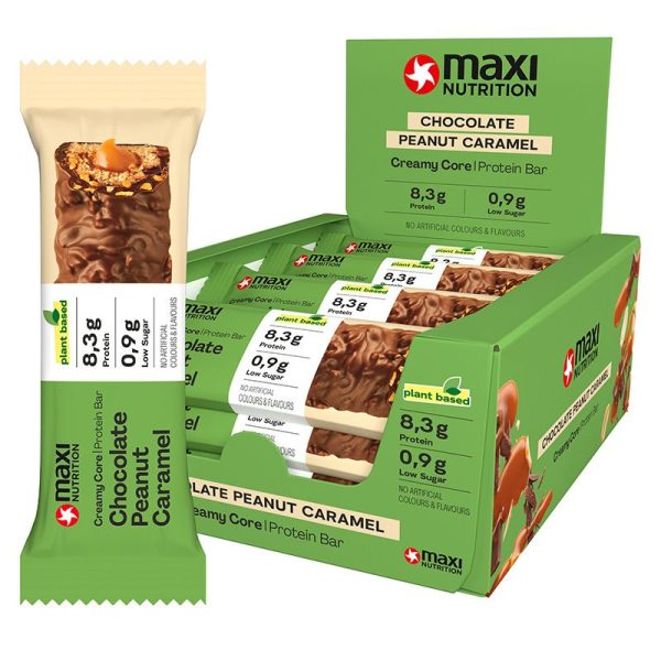 Maxi Nutrition Vegan Bar Chocolate Peanut Caramel 45G - Box of 12 pcs