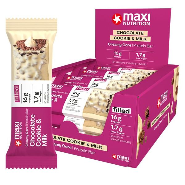 Maxi Nutrition Bar Chocolate Cookie & Milk 45g Box of 12pcs