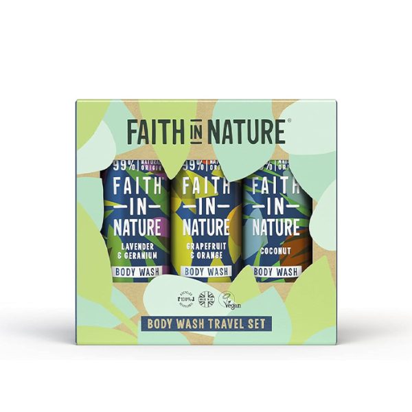 Faith In Nature Body Wash Travel Set 100ml 3s