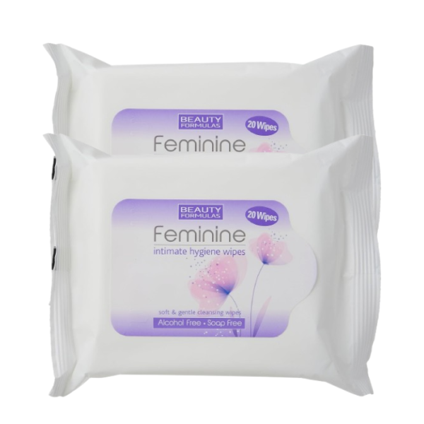 Beauty Formulas Feminine Intimate Wipes 20s Twin Pack