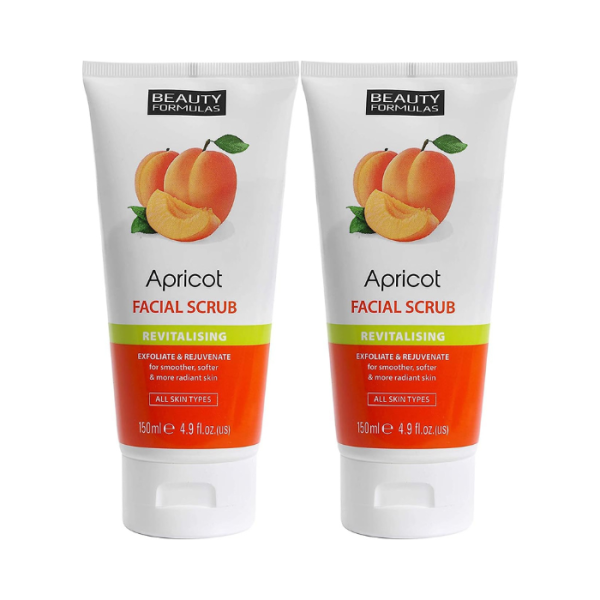Beauty Formulas Apricot Facial Scrub 150ml Twin Pack