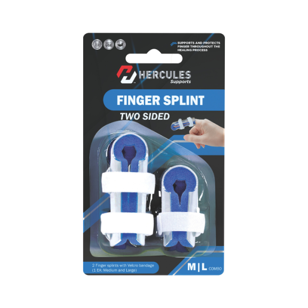Hercules Supports Finger Splint Two Sided Medium and Large HS 305FS 2s