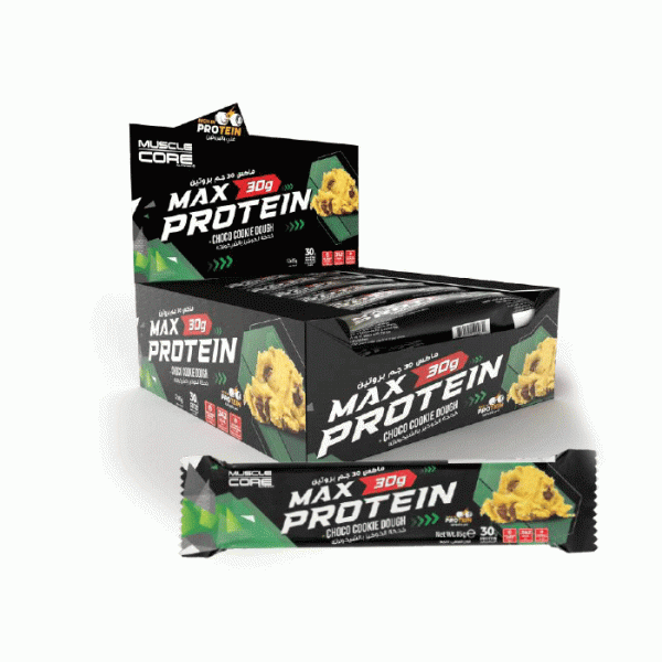 Muscle Core Max 30g Protein Bar Choco Cookie Dough 85g 12's