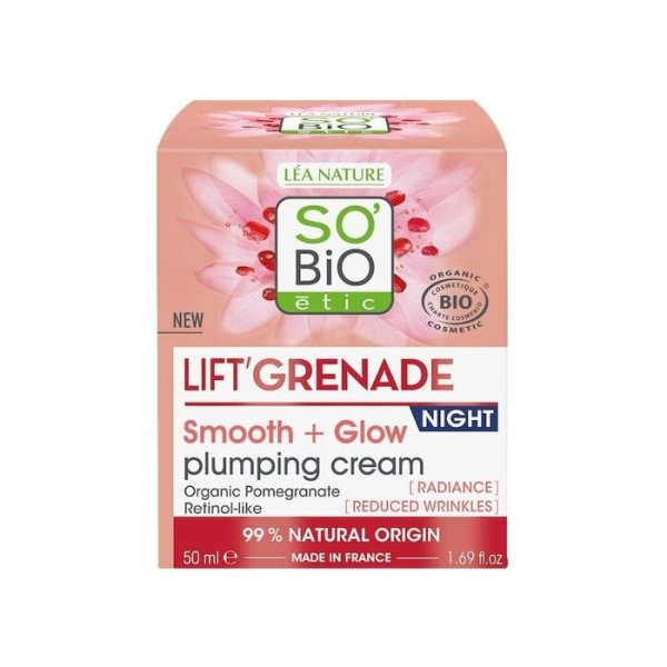 So Bio Etic Organic Lift Smooth + Glow Night Cream 50ml
