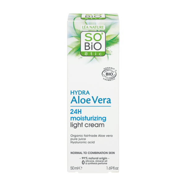 So Bio Etic Organic Hydra Aloe Vera 24H-Light Moisturizing Cream 50ml