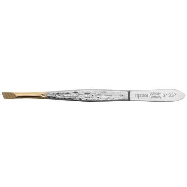 Nippes Tweezer Gold Tip Slanted 37SGP