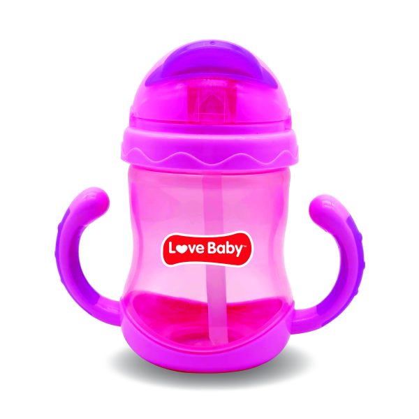 Love Baby Flip Flow Straw Trainer Cup Pink 240ml