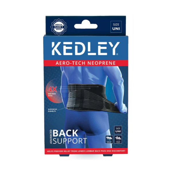 Kedley Aero-Tech Neoprene Back Support W/ Stays & Belts