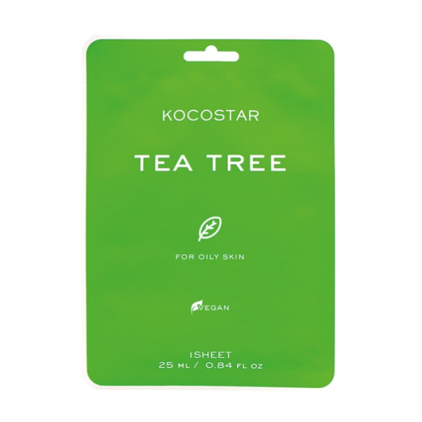 Kocostar Vegan Facial Mask Sheet Tea Tree 25ml 1s