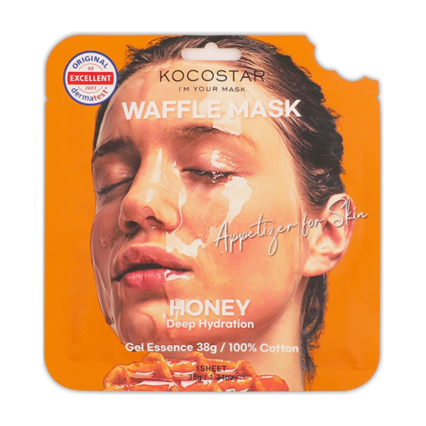 Kocostar Waffle Mask Facial Sheet Honey 40g 1s