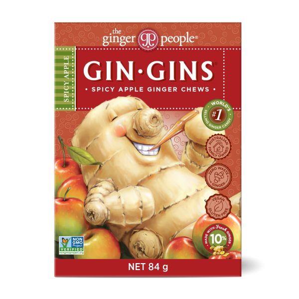 Gin Gins Spicy Apple Ginger Chews 84g