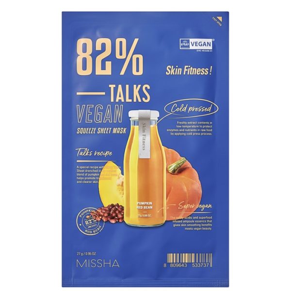 Missha Talks Vegan Squeeze Sheet Mask Skin Fitness 27g