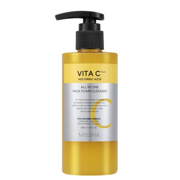 Missha Vita C Plus All In One Pack Foam Cleanser 200ml