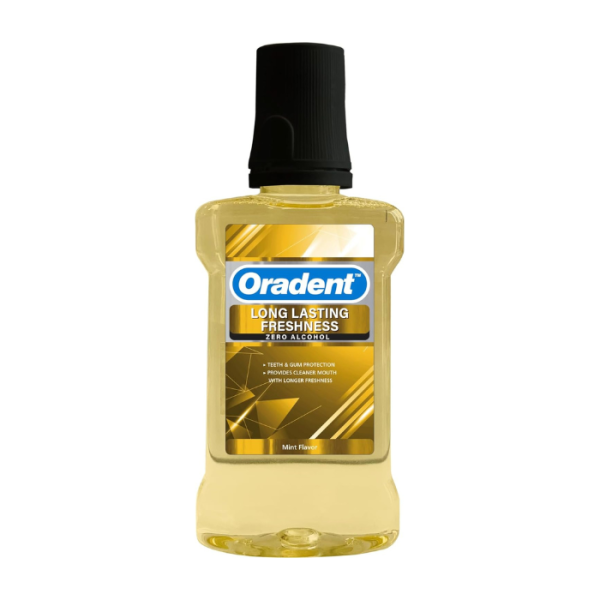 Oradent Long Lasting Freshness Mouthwash – Alcohol-Free Mint, Fresh Breath, Gum Care & Oral Health Support – 500ml