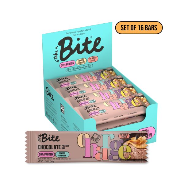 One Bite Protein & Collagen Bar Chocolate 50g 16s