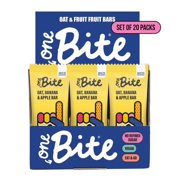 One Bite Fruit & Oat Bar Banana and Apple 45g 20s