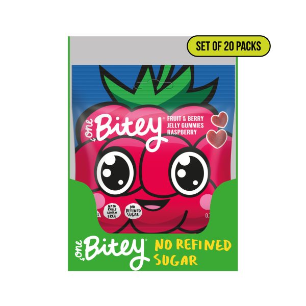 One Bitey Fruit & Berry Jelly Gummies Raspberry 20g 20s