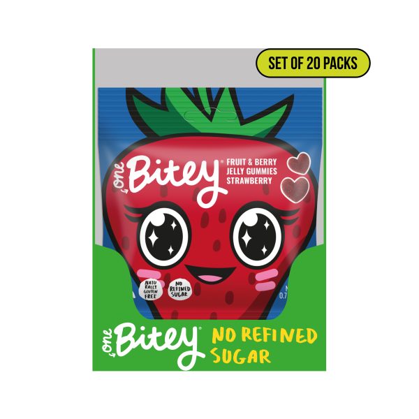 One Bitey Fruit & Berry Jelly Gummies Strawberry 20g 20s