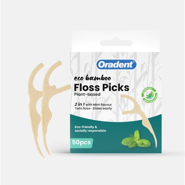 Oradent Eco Bamboo Floss Picks 50s