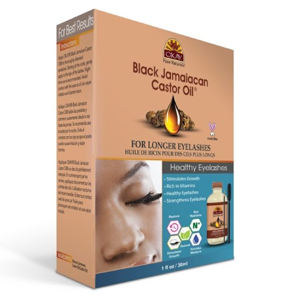 Okay Pure Black Jamaican Castor Oil Longer Eyelashes 30ml