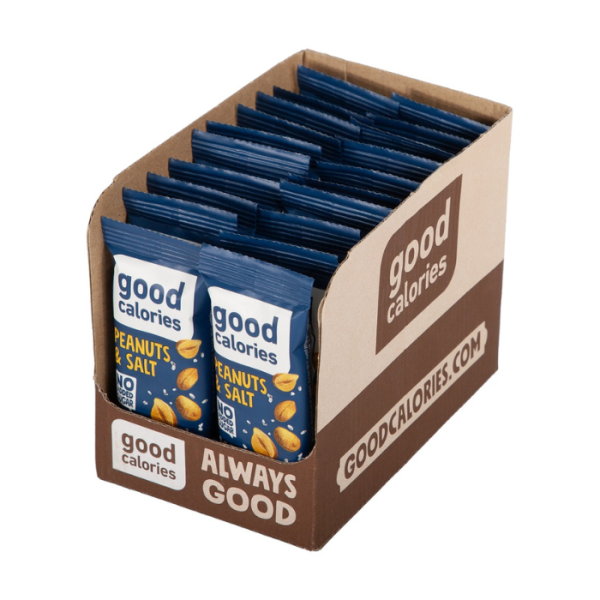 Good Calories Date Bar Peanuts & Salt 35g, High-Fiber Energy Snack with Cereal Crisps, For School, Work & Travel- Pack of 20 pcs