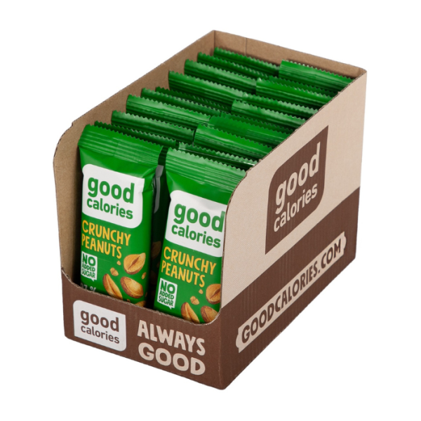Good Calories Date Bar Crunchy Peanuts 35g With 97% Fruits & Nuts, Rich in Fiber, No Sugar, Vegan - Pack of 20 pcs