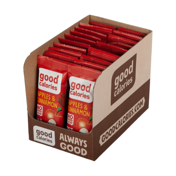 Good Calories Date Bar Apples & Cinnamon 35g,With 94% Fruits & Nuts, Rich In Fiber, No Sugar, Vegan - Pack of 20 pcs
