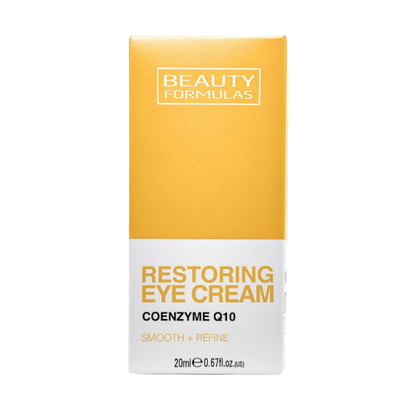 Beauty Formulas Coenzyme Q10 Restoring Eye Cream, Anti-Aging with Green Tea & Coffee Oil for Smoother Eyes - 20ml