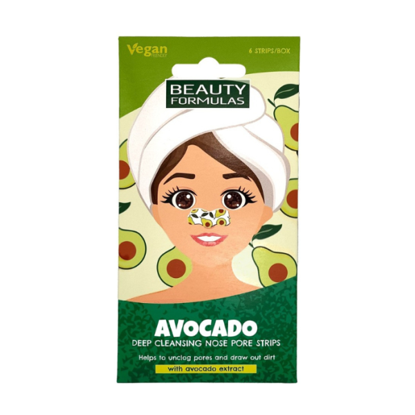 Beauty Formulas Nose Pore Deep Cleansing Blackhead Remover with Witch Hazel & Avocado Extract - 6 Strips
