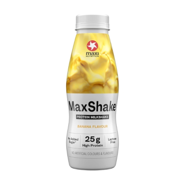 Maxi Nutrition MaxShake Protein Banana, 25g High Protein, Low Fat, No Added Sugar – 330ml